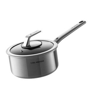 德国三头鹰纯钛无涂层奶锅辅食锅多功能蒸煮一体煮面小汤锅泡面锅