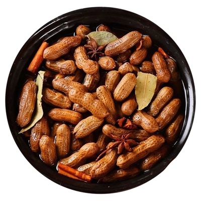 五香水煮带汁花生新鲜水煮夜市