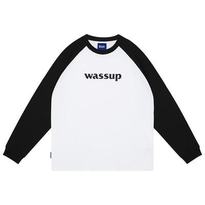 WassupHouse基础插肩长袖T恤