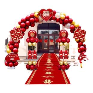 结婚婚礼气球布置婚庆用品订婚宴大门口装饰半圆拱形门支架拱门