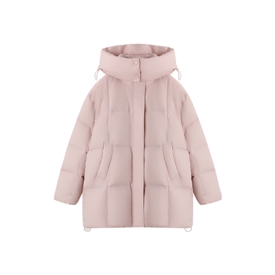 时然大码微胖mm羽绒服加绒加厚