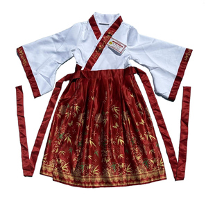 国学服装儿童汉服男女同款马面裙古装开学礼书生古诗词朗诵演出服