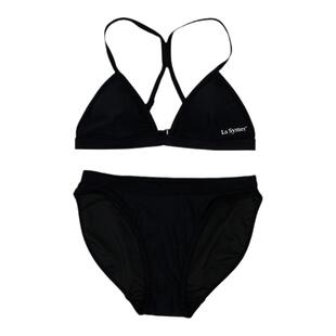 分体泳衣少女比基尼舒适度假性感聚拢细肩带交叉泳池游泳比基尼