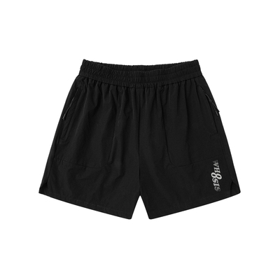 WHOOSIS（不知其名）logo运动结构短裤夏季轻便户外休闲健身男女