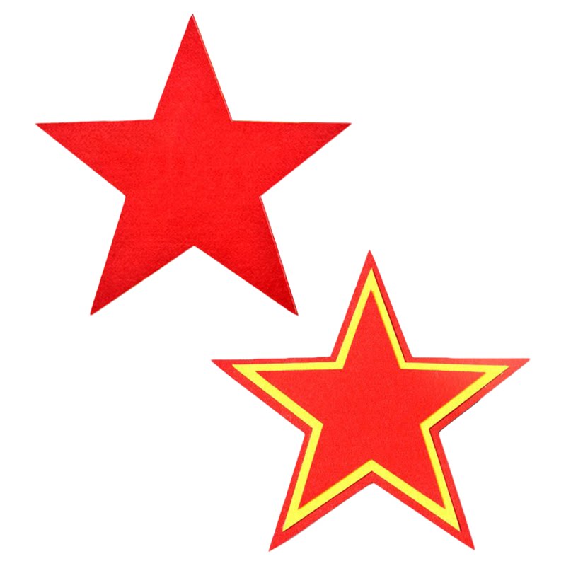 红星闪闪大合唱五角星爱国道具儿童演出红歌舞蹈运动会手拿小星星