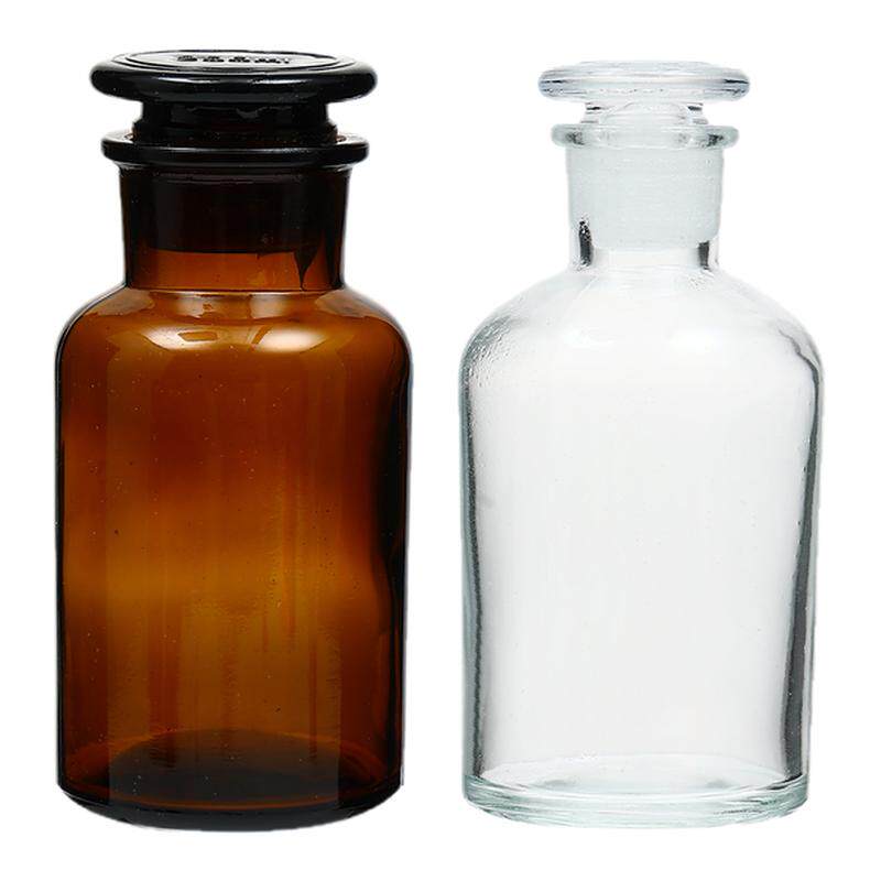 蜀牛试剂瓶带刻度玻璃棕色透明小/广口磨砂口瓶60/500/1000ml