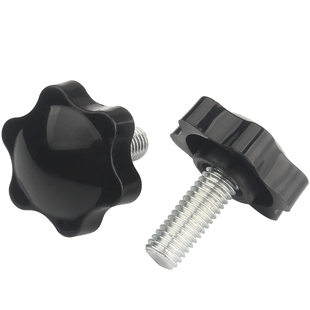 梅花手柄螺丝星型手拧胶头带把手螺栓六星塑胶旋扭螺丝钉M6M8/M10