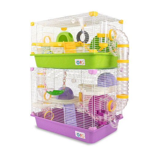 OIC奥艾斯欢乐时光仓鼠笼 仓鼠金丝熊睡鼠沙鼠双层豪华别墅 包邮