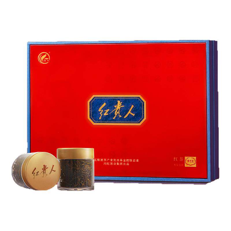 五粮液川红茶业红贵人梦之红特级红茶礼盒150g浓香茶叶节日送礼