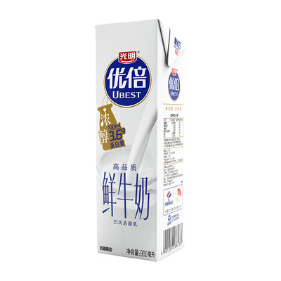 光明优倍鲜牛奶900ml/盒低温牛奶