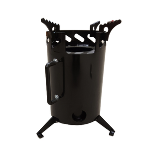 户外露营猛火炉分体式便携式骑旅烧木柴材环保野餐做饭气化柴火炉