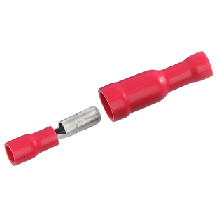 子弹头电线对接头1.25-156预绝缘快速接线端子公母对插连接器50套