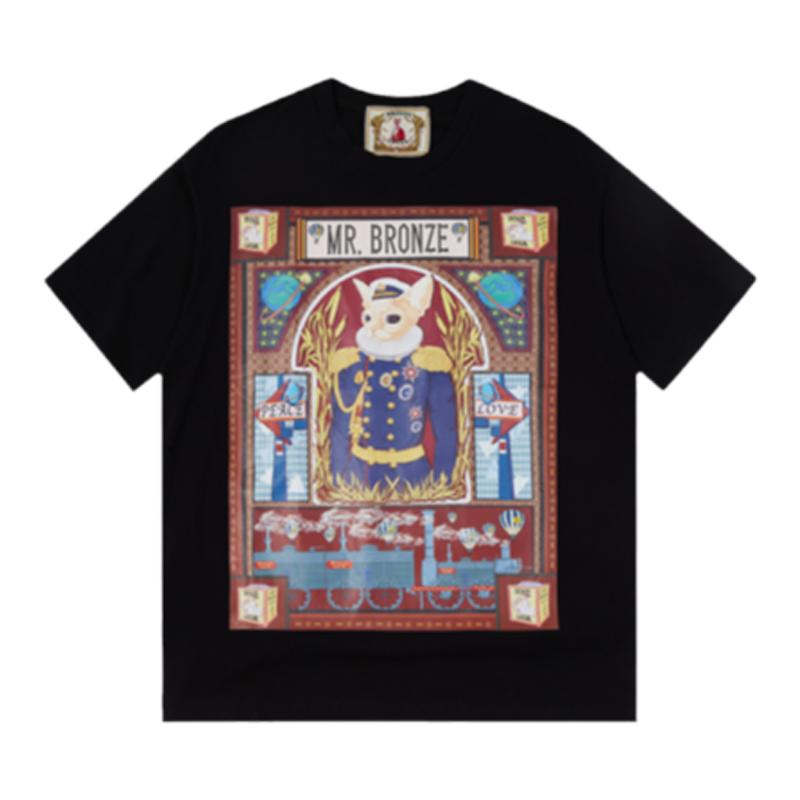 Bronze Lucia【胡歌同款】美式复古t恤同款短袖夏季小众设计