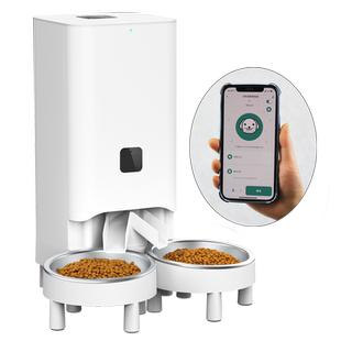 京旺宠物自动喂食器猫咪猫粮狗粮定时定量投食机三碗双碗可视监控