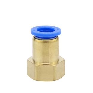 气动元件PCF8-02内螺纹直通快速接头铜气管快插6-01/10-03/12-04