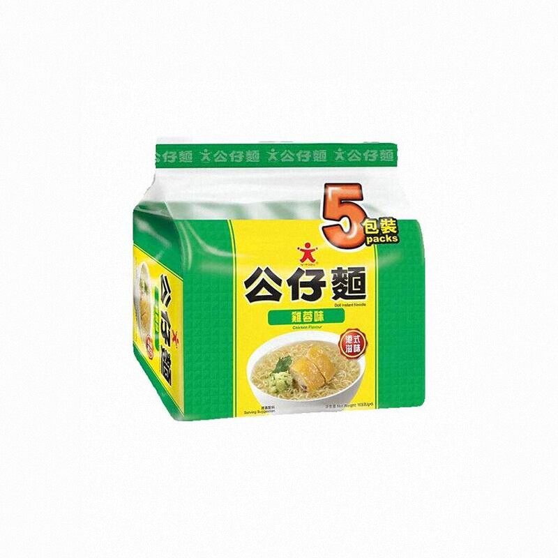 公仔面鸡蓉味5包香港DOLL