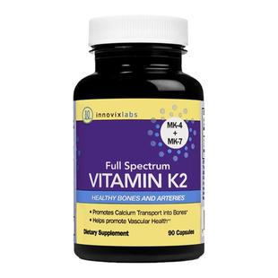 现货美国Innovixlabs维生素K2胶囊助钙吸收牙齿骨骼健康90粒