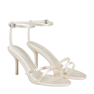 CHARLES&KEITH26夏季新款CK1-60920429一字带气质高跟鞋露趾凉鞋