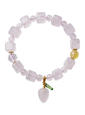 宫里上新正品天然粉水晶手串