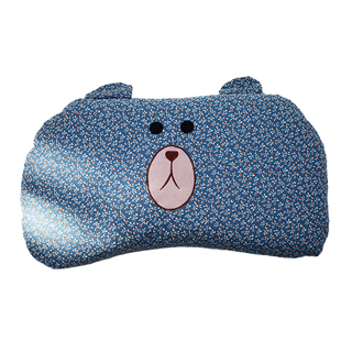 卡通朗朗熊小熊荞麦壳枕头全棉颈椎枕办公室午睡枕可拆洗床上用品