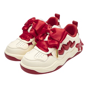 巴拉巴拉童鞋儿童板鞋女童2026新款秋冬透气红色低帮潮防滑小白鞋