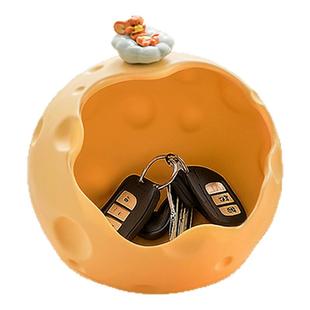 入户门口钥匙收纳玄关摆件陶瓷可爱创意餐边柜桌面装饰品现代简约