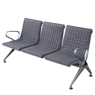 三人位连排椅坐垫银行医院椅子坐套候诊输液椅套罩机场铁椅子座垫