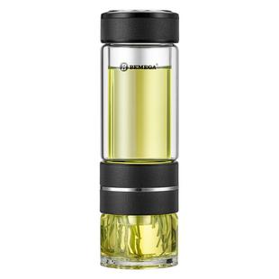 英国Bemega高档双层玻璃杯茶水分离泡茶杯男女个人专用隔热水杯子