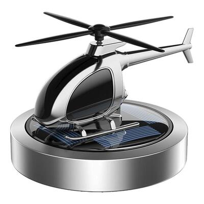 太阳能旋转飞机车载香薰摆件