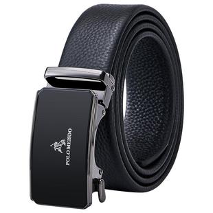 正品保罗男士皮带真皮男腰带2025新款男式年轻人牛皮奢侈品裤腰带
