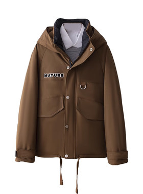 冬季加绒加厚保暖羽绒服外套