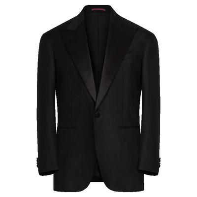 可拆卸缎面精纺羊毛定制礼服套装