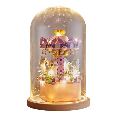 旋转木马音乐盒积木6岁及以上