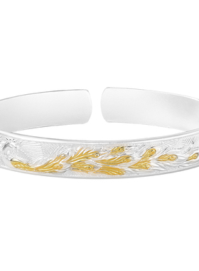 999.9足银有凤来仪手镯国风银饰