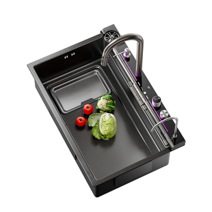 【F-max1】东鹏厨房水槽大单槽304不锈钢智能超声波多功能洗菜盆