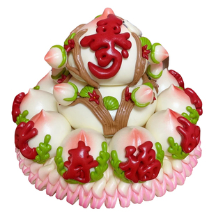 老人祝寿柿柿如意馒头99寿桃中式蛋糕花馍花饽饽老人生日大寿礼盒