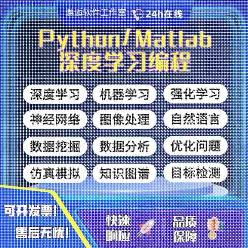Python/Matlab程序代编机器深度强化知识图谱神经网络图像处理