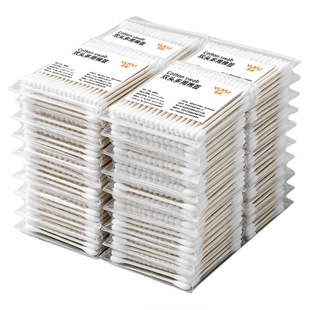 2000支棉签掏耳化妆专用双头棉签棒挖耳朵清洁卫生棉棒美容院批发