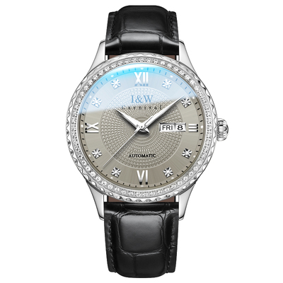 IW爱沃驰镶钻商务男士机械手表