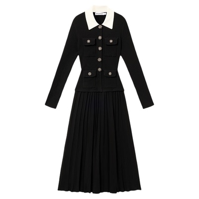 self-portrait千金风针织连衣裙