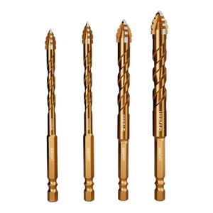 蓝胜四刃锯齿偏心钻头瓷砖打孔混凝土专用电钻转头超高硬度干打钻