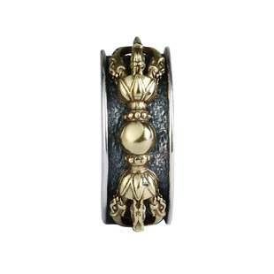 YUKI男女款925纯银戒指小众设计感复古金刚杵潮人嘻哈个性指环