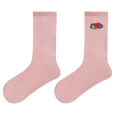 鲜果布衣中筒袜运动休闲透气