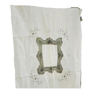 【CHIC ROSE】纯手工 老货 手绣棒槌花边 手绣桌布 盖布布艺装饰