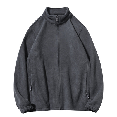 立领摇粒绒夹克男款冲锋衣内胆