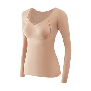 【免穿文胸】猫人蚕丝带胸垫女士保暖内衣收腹内搭肌底衣秋冬