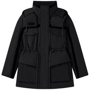 【白鹅绒】Laurel劳芮新款抽绳收腰工装感羽绒服女LWD343L00500