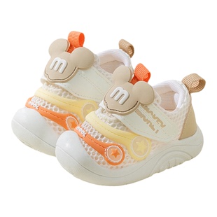 Ginofu婴幼儿机能鞋宝宝1-3岁学步鞋男女小白鞋夏季透气单网凉鞋