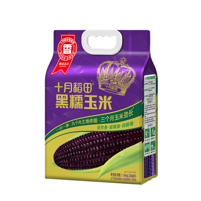 十月稻田黑糯玉米220g*8根