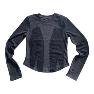 2025新款冬季南油欧货设计拼色长袖T恤女磨毛穿搭洋气打底衫上衣